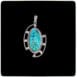 Chrysocolla Gemstone with Silver Pendants