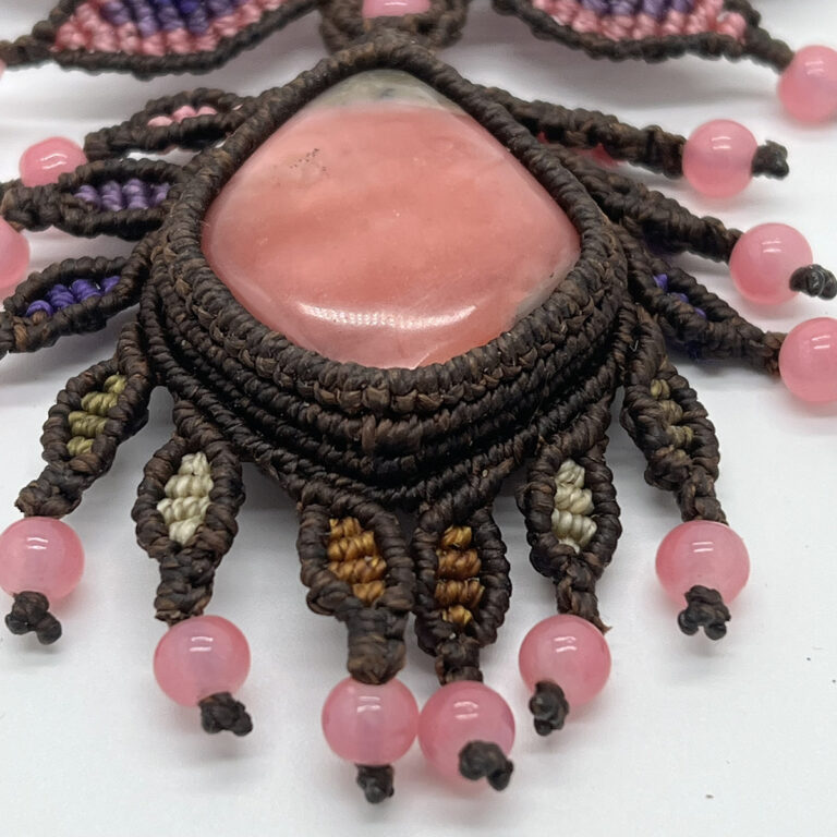 Macrame Necklace with Opal