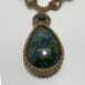 Azurite gemstone with macrame necklaces