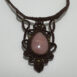 rose opal gemstone with macrame necklaces