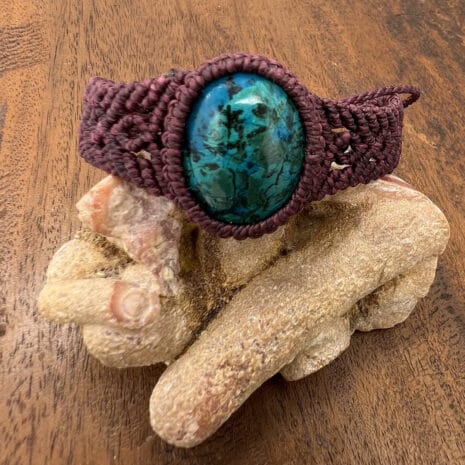 00A073 feature Chrysocolla bracelet